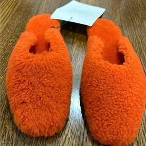 Sleeper Orange Fuzzy Slippers